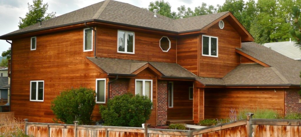 Redwood Siding on a House