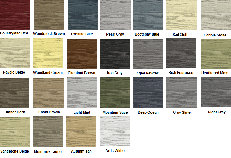 Hardie Board Colors 1