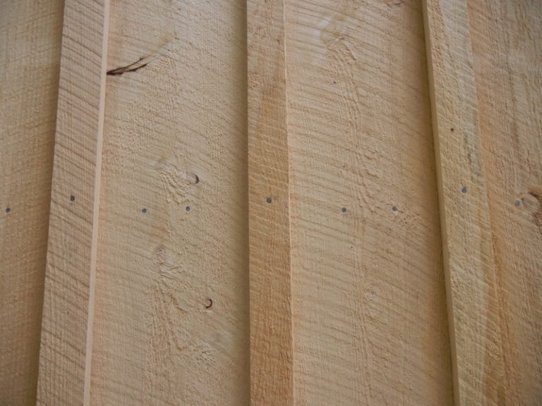 Board and Batten Siding Close Up View