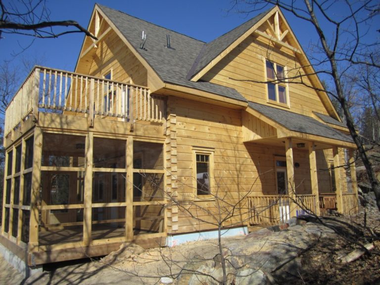 Pine Siding on a House